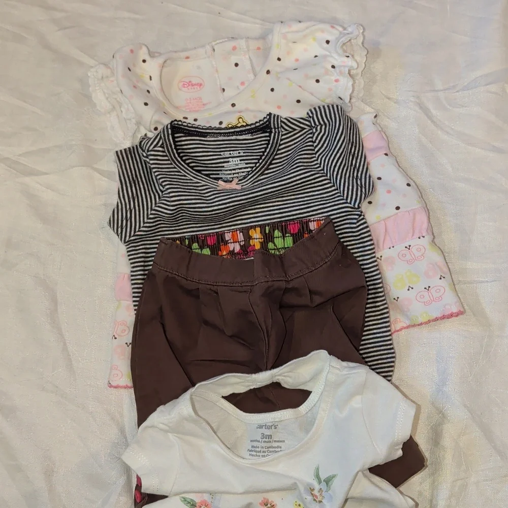 Baby Girl (0-3 Mo.) Summer Lot (26 PCs) Mostly New Carter's 2 
